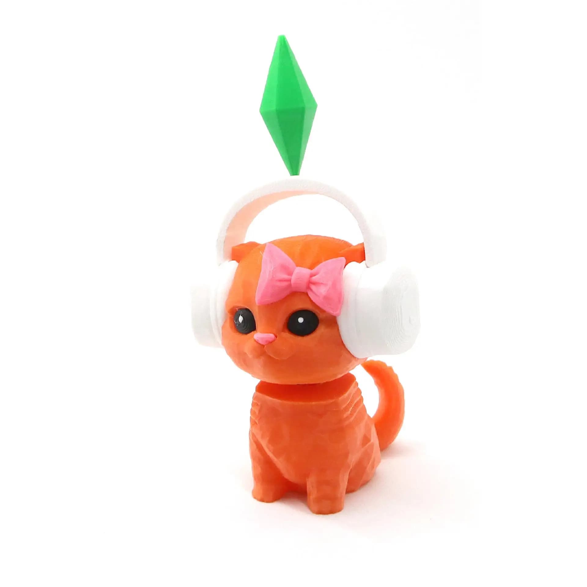 Figurine de chat mignonne inspirée de The Sims, accessoire de voiture, décoration créative pour tabl