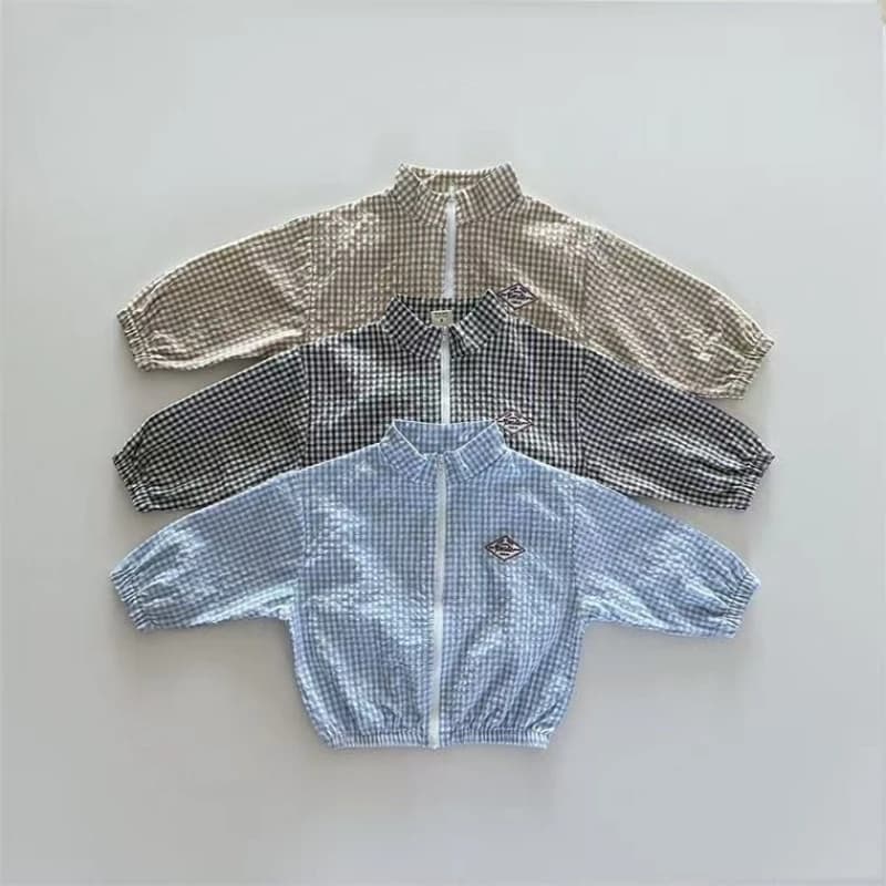 TZ2624 – ensemble veste et short à col montant à carreaux pour enfants, vêtements de Protection sola