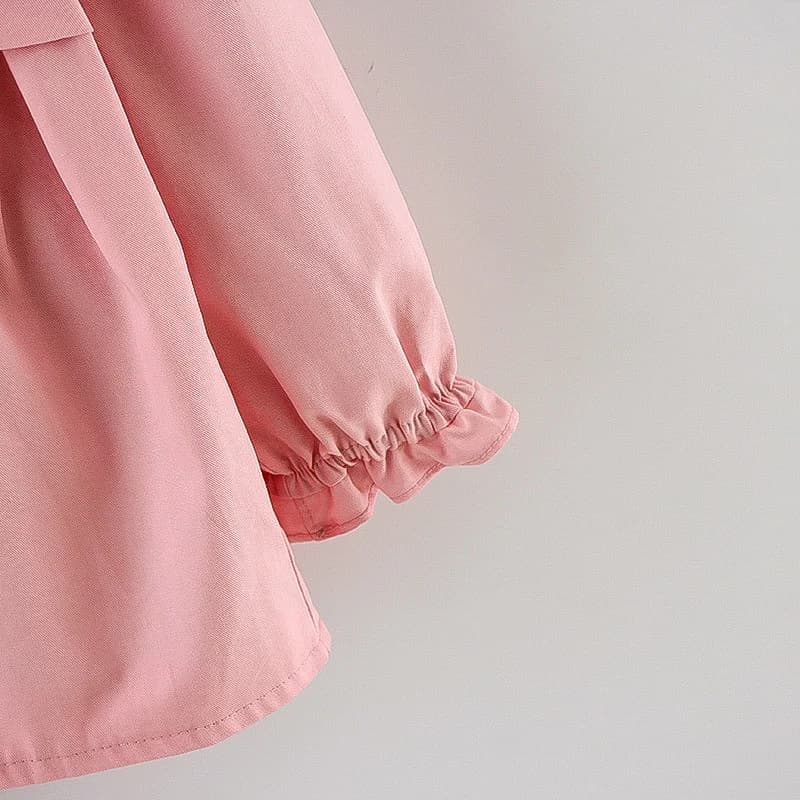 Veste d'automne pour bébé fille de 0 à 3 ans, coupe-vent en coton à manches longues, veste à capuche
