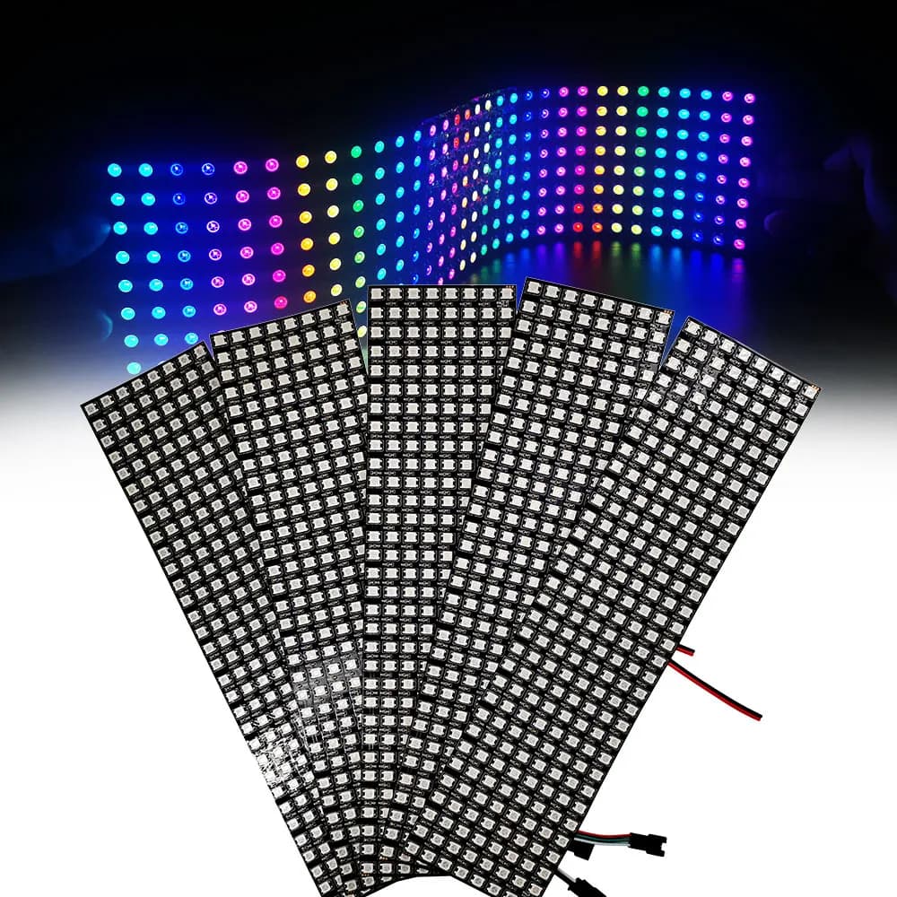 Écran numérique flexible WS2812, 1 à 10 pièces, Module de panneau LED, lumière WS2812B, adressable i