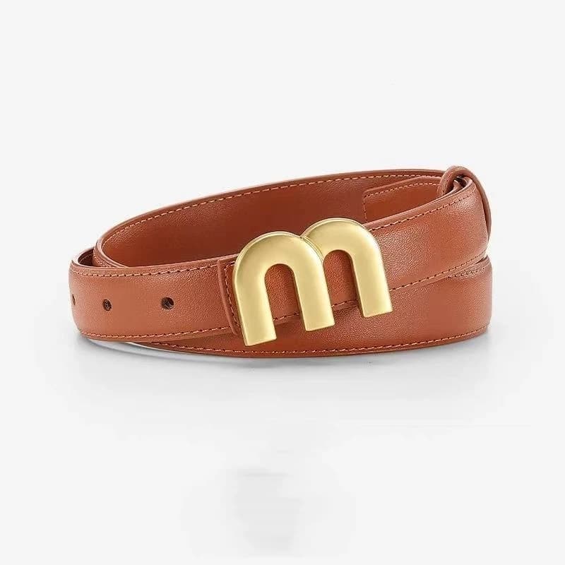 Ceinture à la mode pour femmes, boucle dorée de haute qualité, meilleure assortie avec une robe à ce