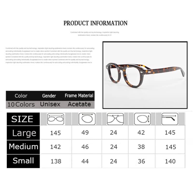 Lunettes de vue pour hommes, style monture transparente, verres transparents, marque Johnny Depp, de
