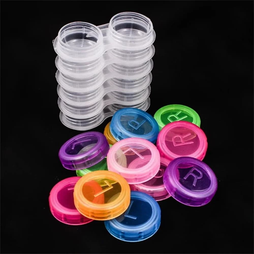 Étui à lentilles de contact coloré, transparent, boîte de rangement, conteneur, trempage, kit pour v