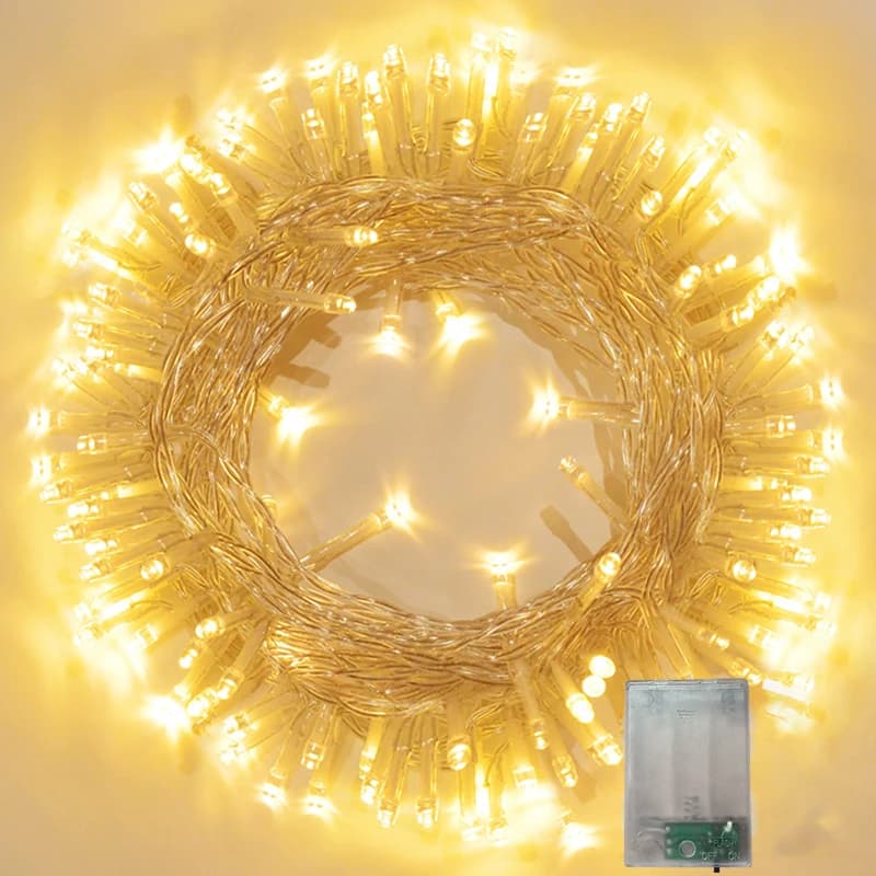 Guirlande lumineuse féerique LED 1/3/4/10M, alimentée par batterie, étanche, pour l'extérieur, pour 