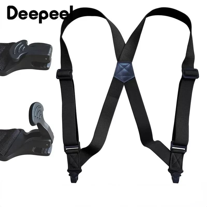 Deepeel 3.8*125 cm mode hommes bretelles adulte 2 Clips côté bretelles en plastique sangle pour cein