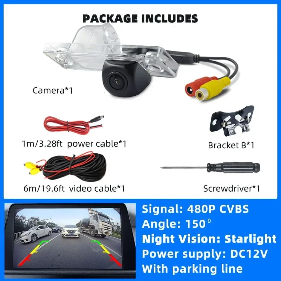 Caméra de recul CVBS ou AHD pour Chevrolet Captiva AVEO T250 Cruze Sedan Orlando Spark Epica