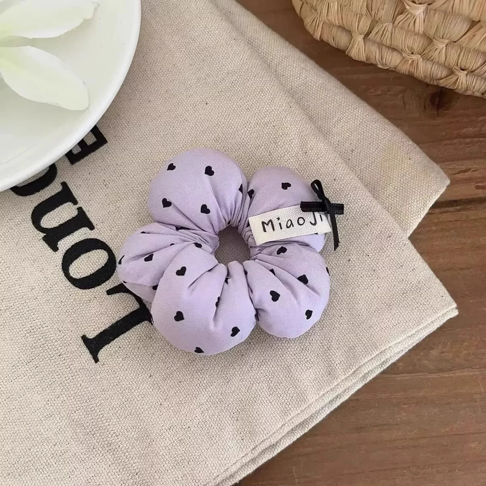 Chouchous pour cheveux en forme de fleur pour enfants, 1 pièce, attaches élastiques imprimées en for