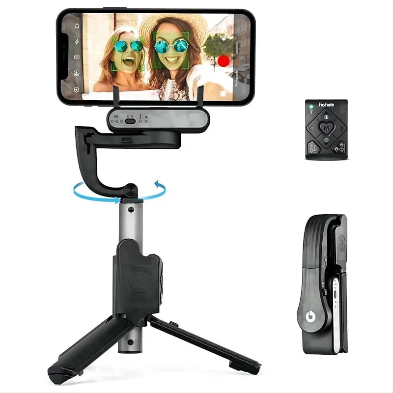 Hohem – iSteady Q stabilisateur de cardan portable, perche à Selfie, trépied réglable avec télécomma