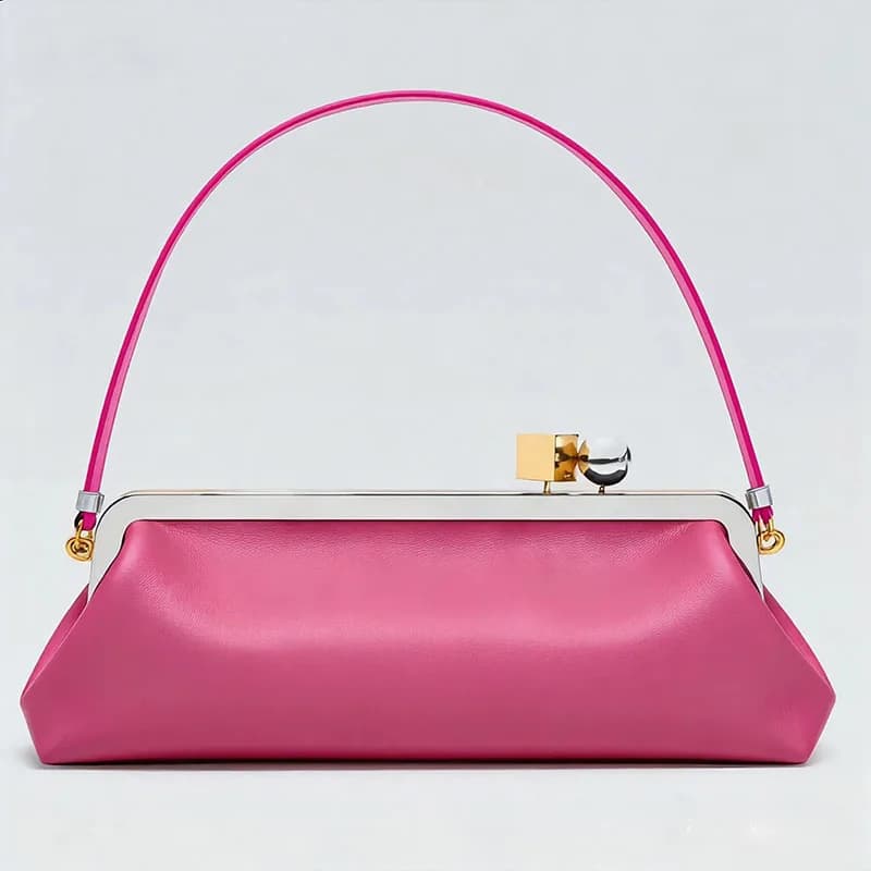 Nouvelle Pochette de Soirée de Luxe à Fermoir Kisslock pour Femmes, Sac à Main de Créateur Tendance,