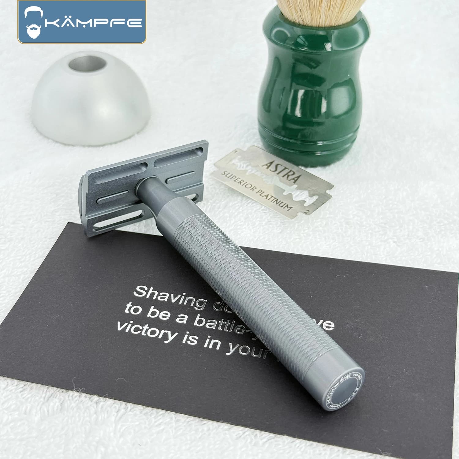Rasoir de sécurité double face KAMPFE Vintage, usinage CNC en aluminium 7075, pour rasage humide, ca