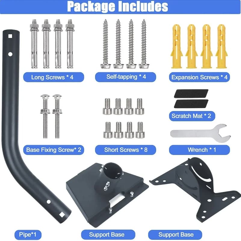 Kit de montage Gen 3 pour Starlink, 360 °   Support de montage réglable pour antenne murale/de toit 