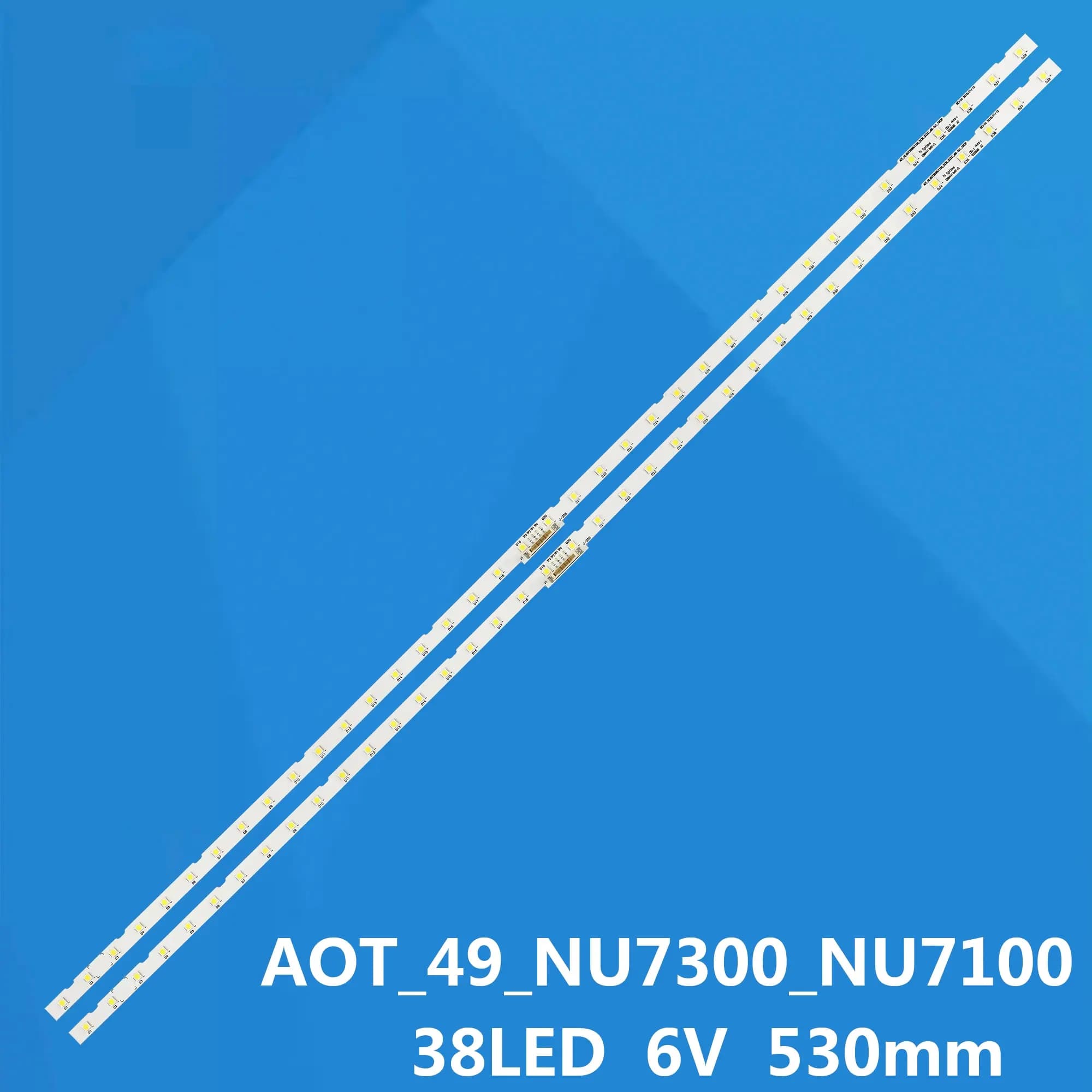 Bande LED (2) pour Samsung UE49RU7300 UE49NU7105 UE49NU7105K UE49NU7670U UE49NU7020 UE49NU7400 BN96-