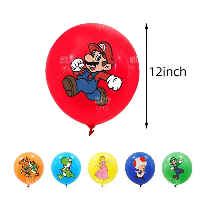 Ensemble de ballons de la série Super Mario, figurines d'action Mario Bros Luigi Yoshi, ballons en f