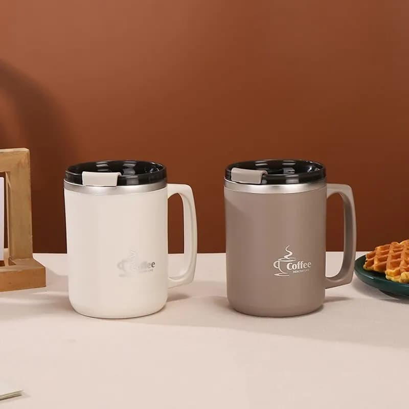 Tasse à café au lait en acier inoxydable, Double paroi, tasses et tasses d'eau isolées thermiques, t