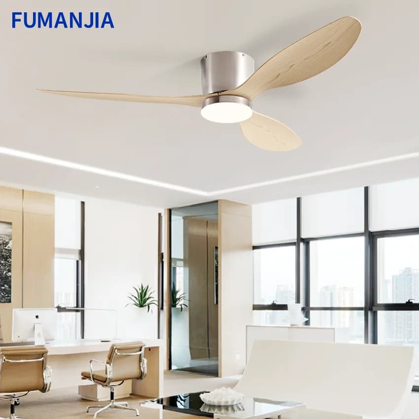 FUMANJIA Ventilateur de plafond CC ultra fin avec télécommande – Silencieux à 6 vitesses, 3 pales AB