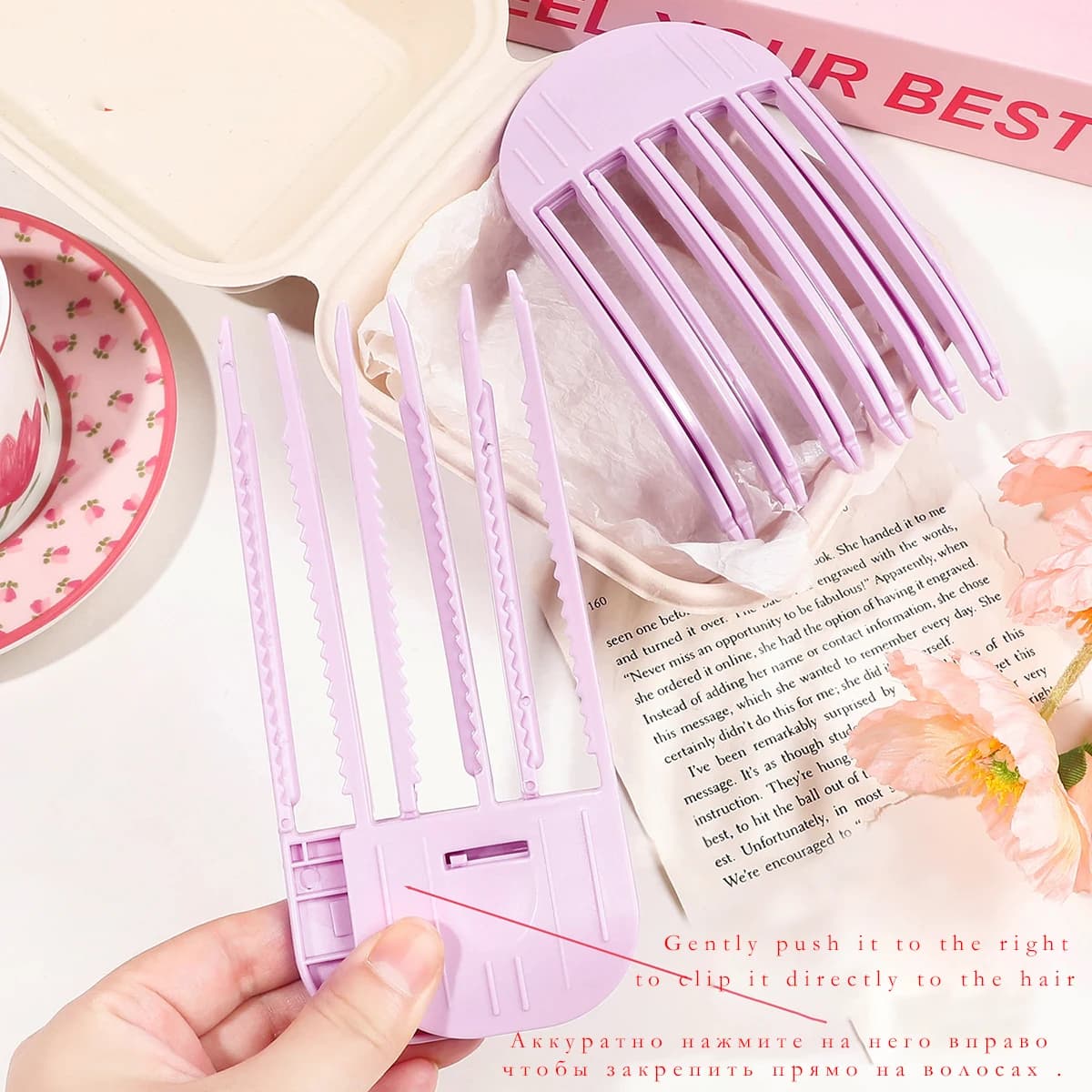 Épingle à cheveux moelleuse frangue à friser Clips racines de cheveux volumisantes pinces à cheveux 