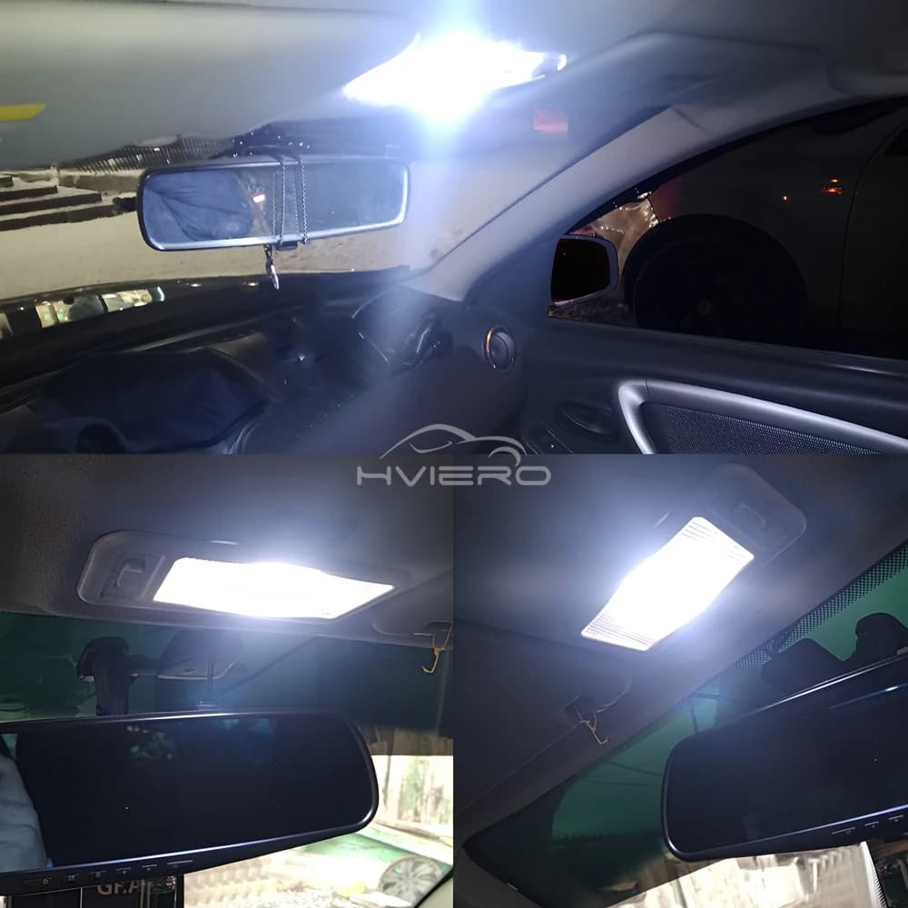 2X blanc T10 W5W Cob 16SMD 24SMD 36SMD 48SMD voiture Led dégagement panneau d'immatriculation lampe 