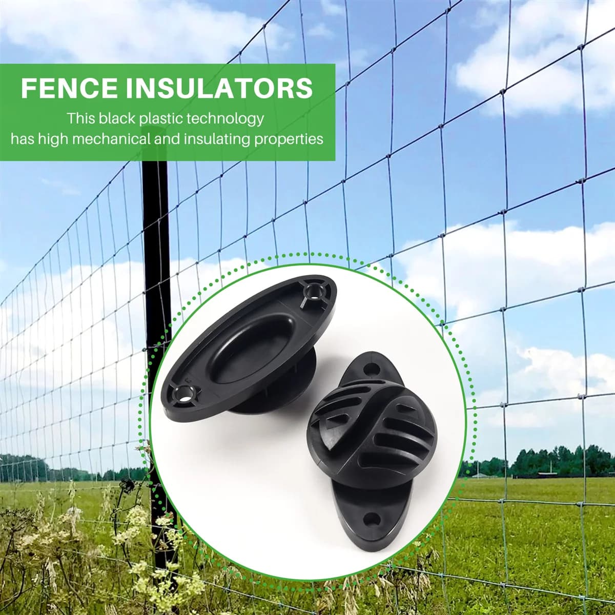 Isolateur de clôture électrique pour animaux, accessoires de clôture électronique pour chevaux et bo