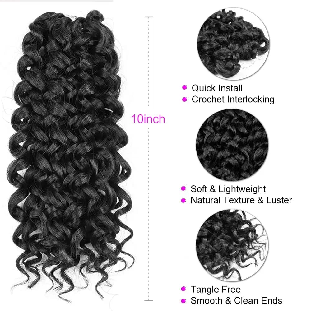 Synthétique court GoGo Curl Crochet cheveux pour femmes plage Curl Crochet tresses cheveux océan vag