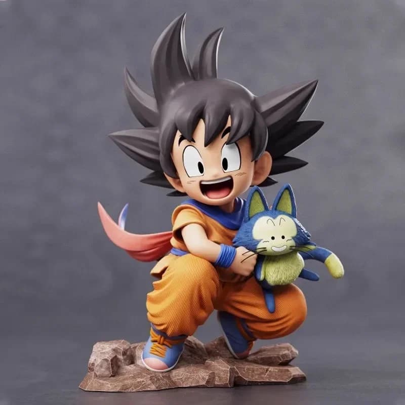 Dragon Ball enfance petit Goku câlins PVC modèle Statue-Puer Ya Mu thé petit follower Figure Collect