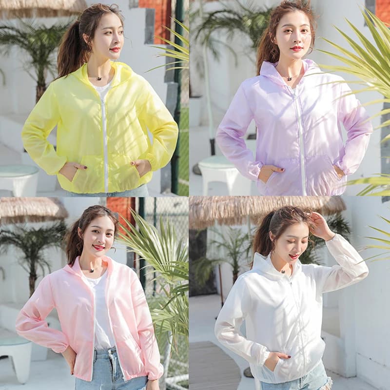 Veste de protection solaire pour femme, manteau anti-UV, coupe-vent de sport à séchage rapide, chemi