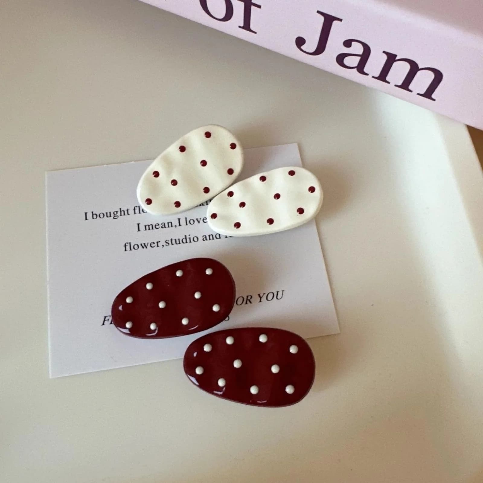 Ensemble de pinces à cheveux à pois mignons, épingles à cheveux ovales colorées, accessoires pour ch