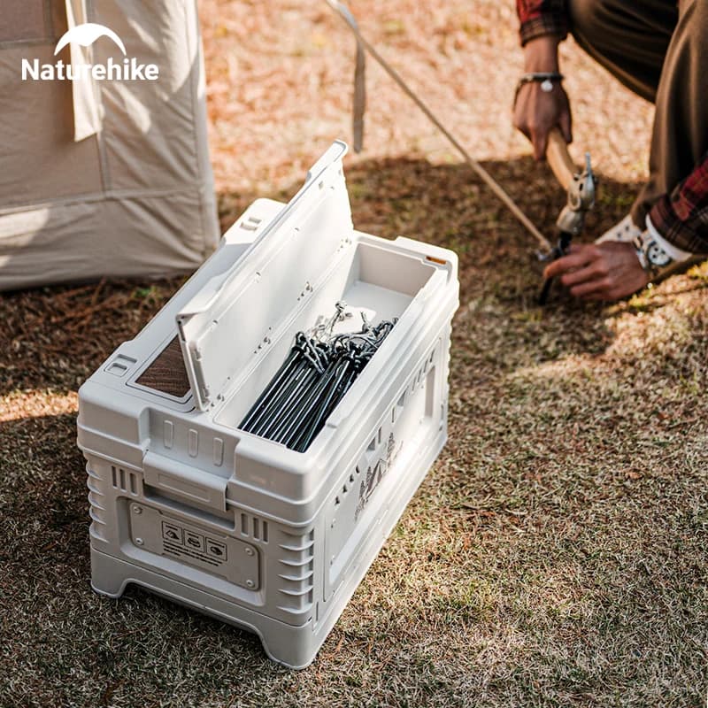 60L boîte camping naturel de grande capacité boîte de rangement pliante domestique 50L 30L 25L table