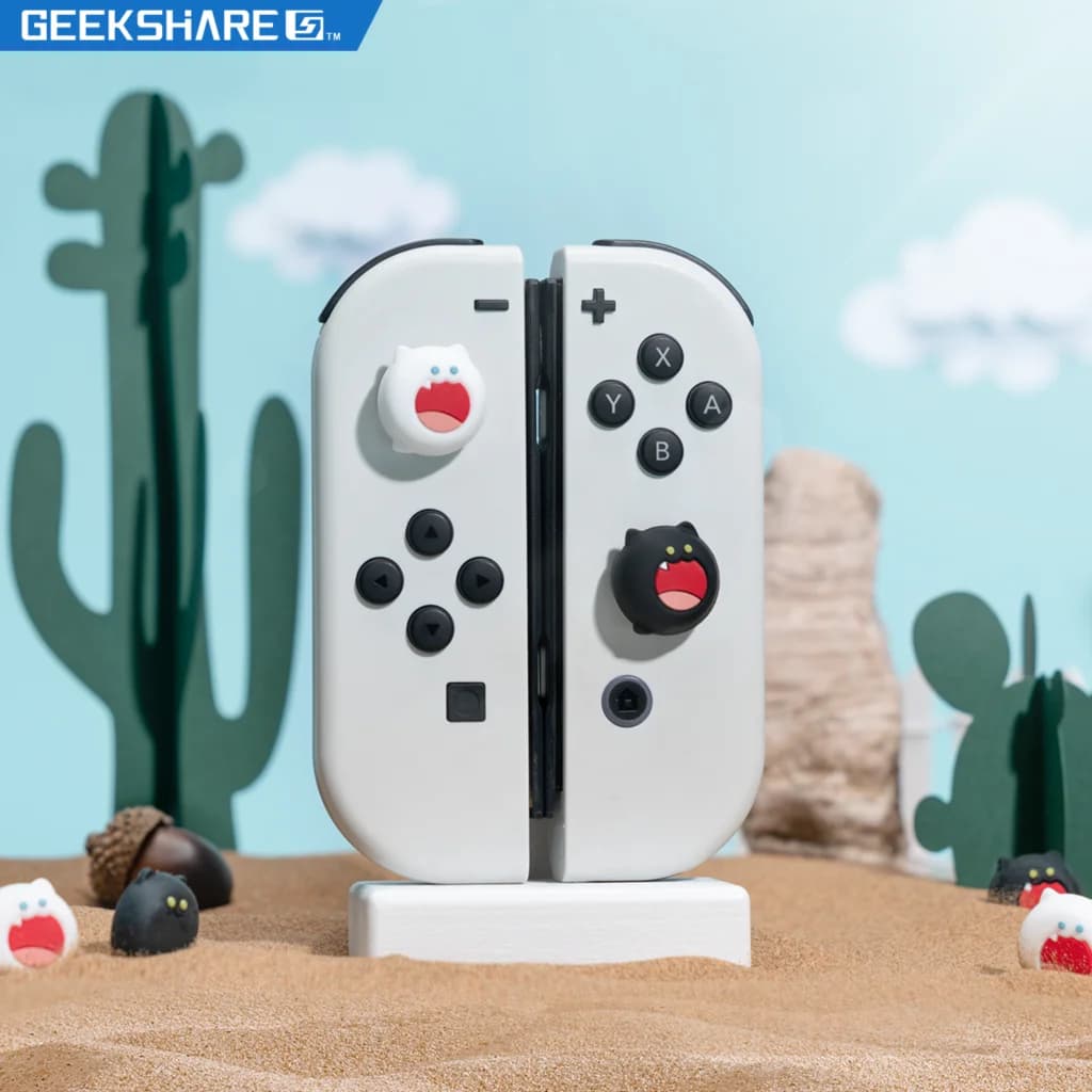 Super mignon Silicone souple Joycon pouce bâton poignée capuchon Joystick couverture pour interrupte