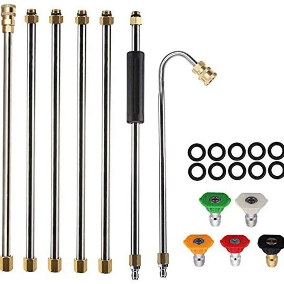 Tige d'extension de laveuse haute pression, buses de connexion de 1/4 pouces pour outils de nettoyag