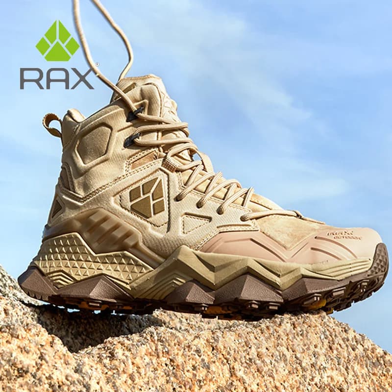 Rax peau de vache chaussures de randonnée hommes imperméable en plein air escalade bottes de chasse 