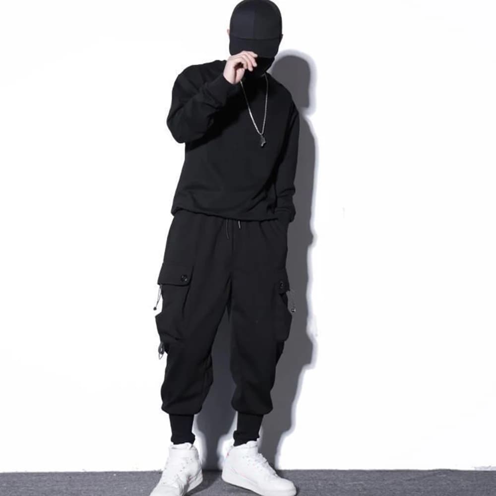 Sarouel ample hommes Cargo pantalon Hip Hop extérieur décontracté cheville longueur pantalon mode St