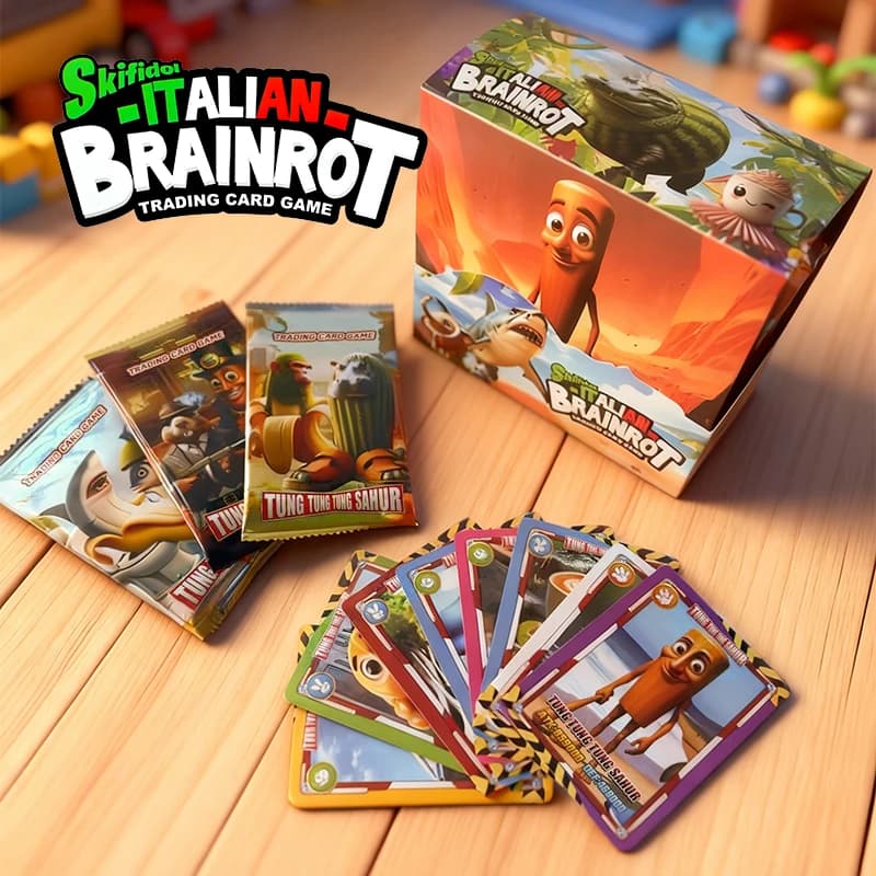 Cartes de collection Brainrot italien cartes à collectionner carte de jeu Carte de combat Toystung S