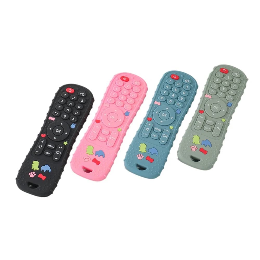 Anneau de dentition en silicone avec télécommande, jouets pour enfants, philosophie sensorielle Mont