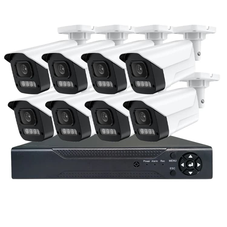 Système de caméra de sécurité PoE 4MP 5MP 4K 8MP 8 canaux, kit NVR PoE extérieur pour la maison, cam