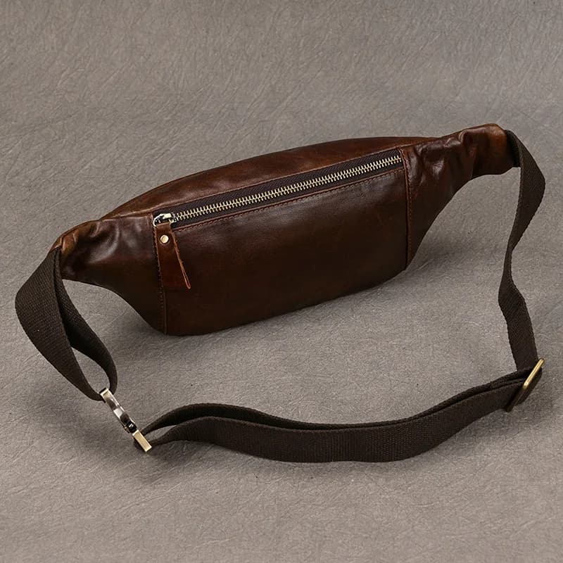 Sacs de poitrine en cuir pour hommes, sac à bandoulière lancé pour homme, sac de taille masculin, sa