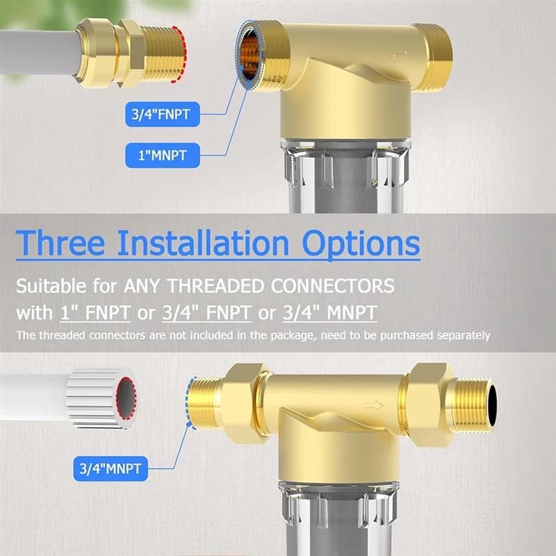 KYCOR-filtre à eau pour toute la maison, filtre à sédiments réutilisable pour système d'eau de puits