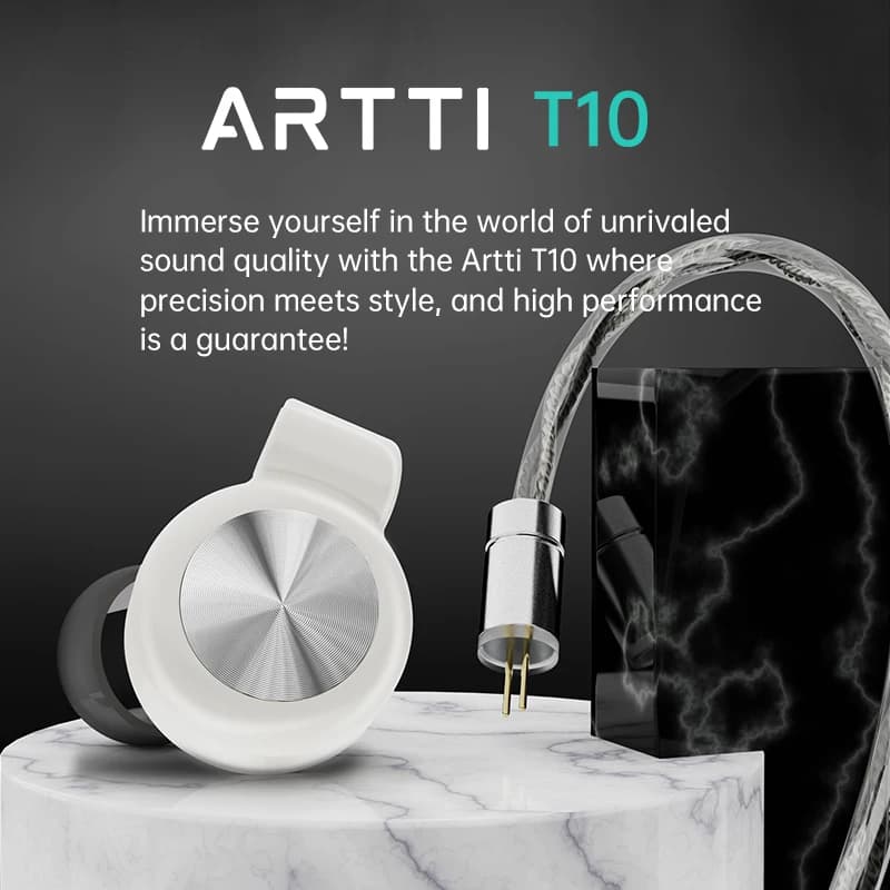ARTTI-Écouteurs intra-auriculaires HiFi T10 et R1, moniteurs IEM filaires, pilote planaire 14.2mm, b