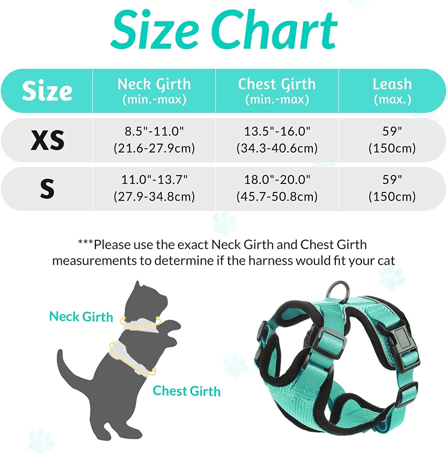 Harnais et laisse pour chat pour la marche, harnais de gilet doux et réglable anti-fuite pour chats,