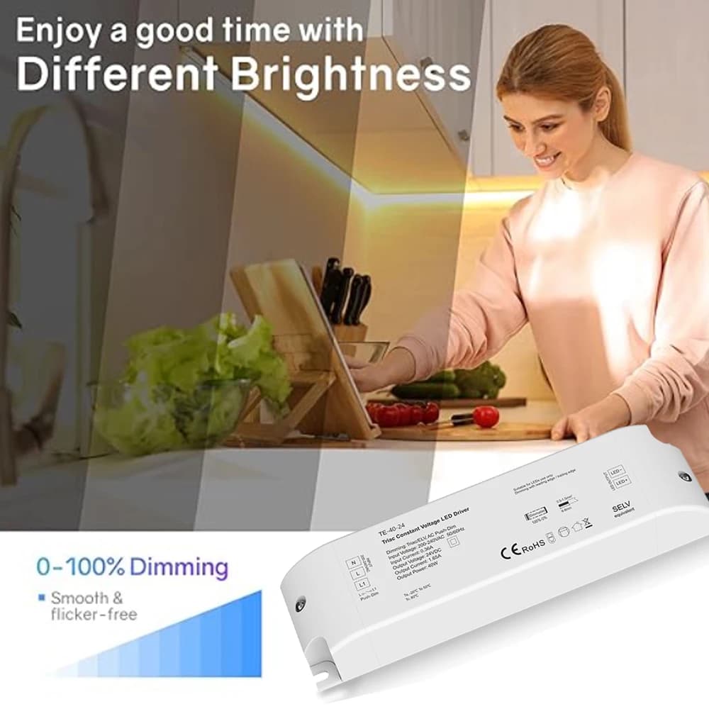 40W 75W Triac gradation tension constante pilote de LED 12V 24V alimentation variable PWM gradation 
