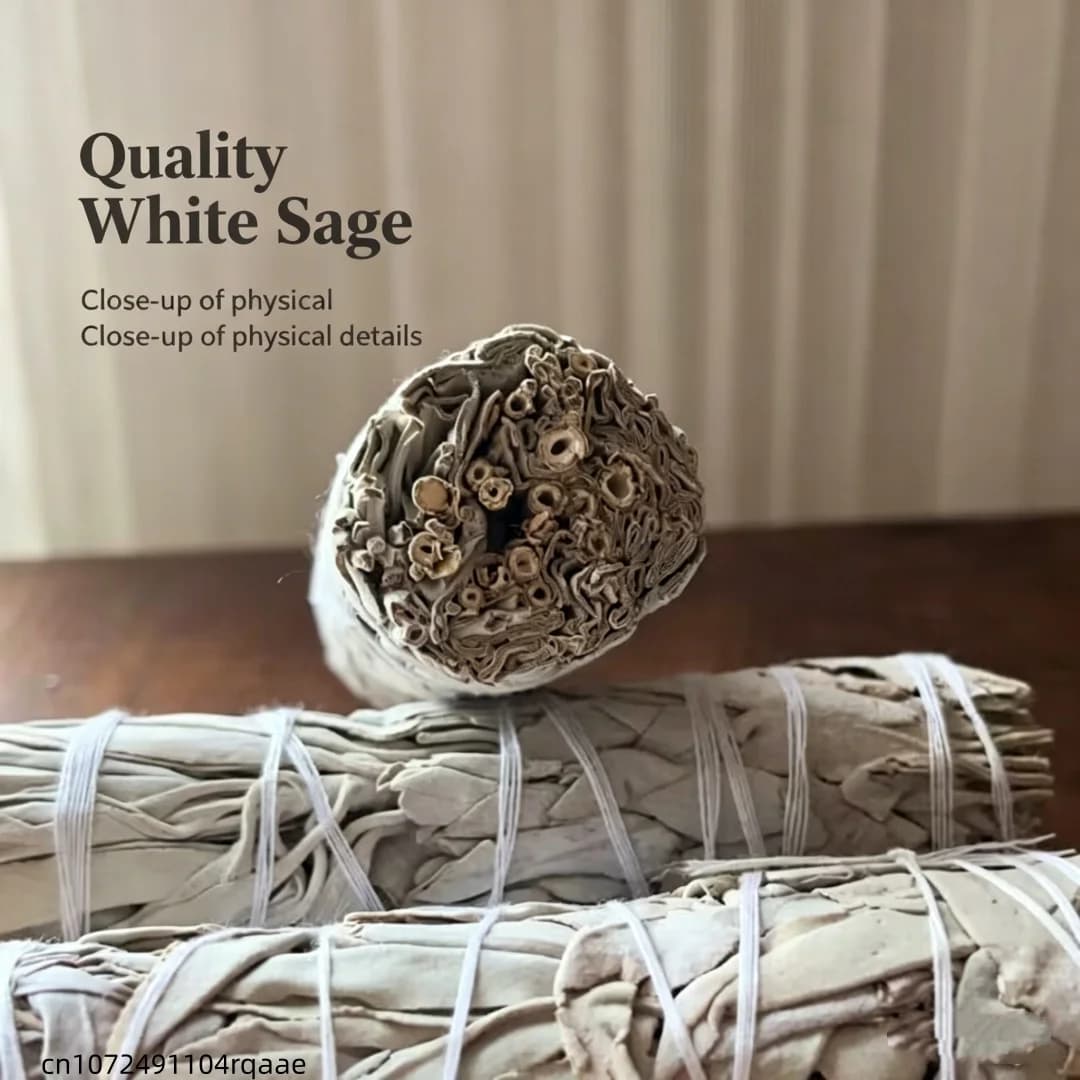 Bâtons de sauge blanche naturelle - Bundles de sauge californienne pure pour la purification de la m