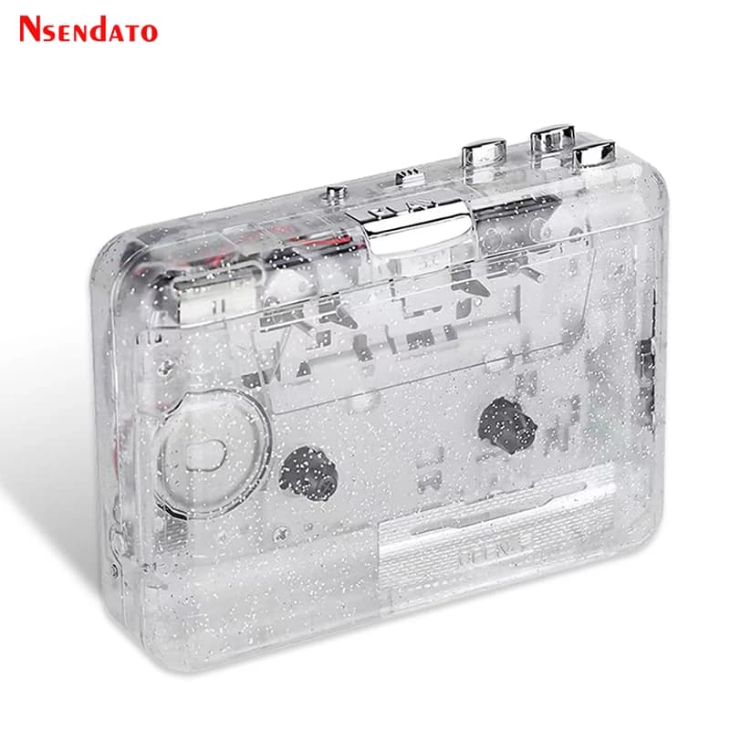 Lecteur de cassette USB transparent portable, convertisseur audio musical en MP3 pour PC, lecteur de
