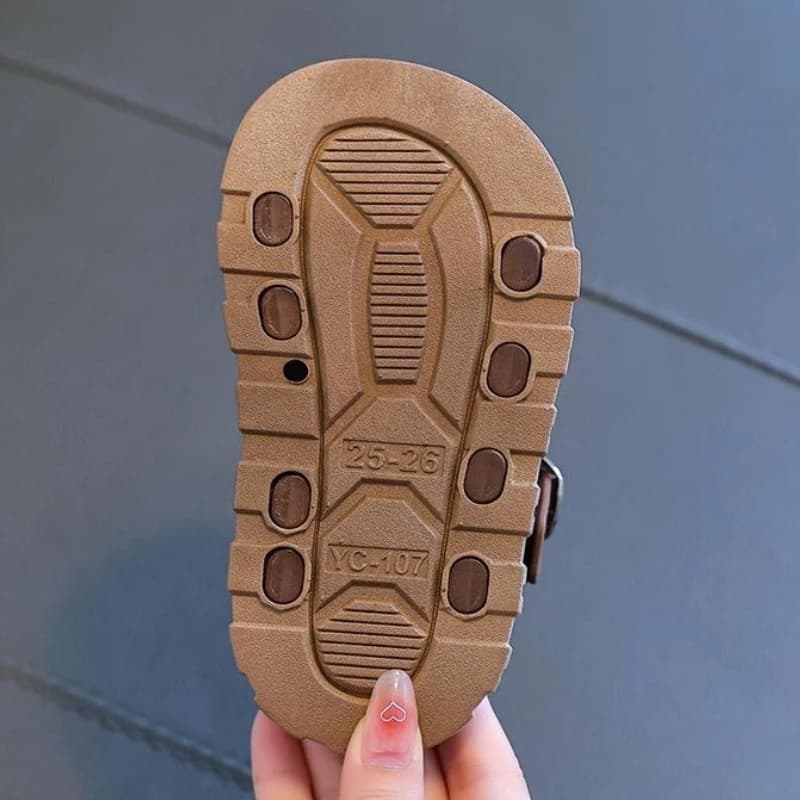 Sandales d'été pour enfants, sandales décontractées à semelle souple antidérapante pour garçons et f