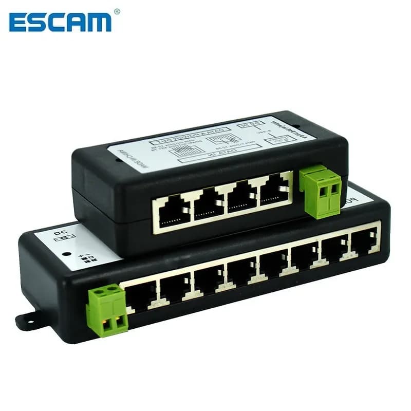 ESCapture d'écran-Injecteur POE pour réseau CCTV, répartiteur POE, alimentation par caméra Ethernet,