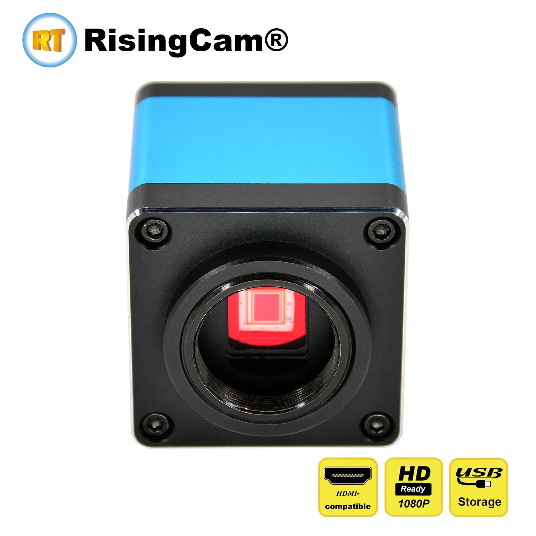 Caméra de microscope numérique RisingCam HD 1080p HDMI Live 60fps avec capteur imx335, stockage sur 