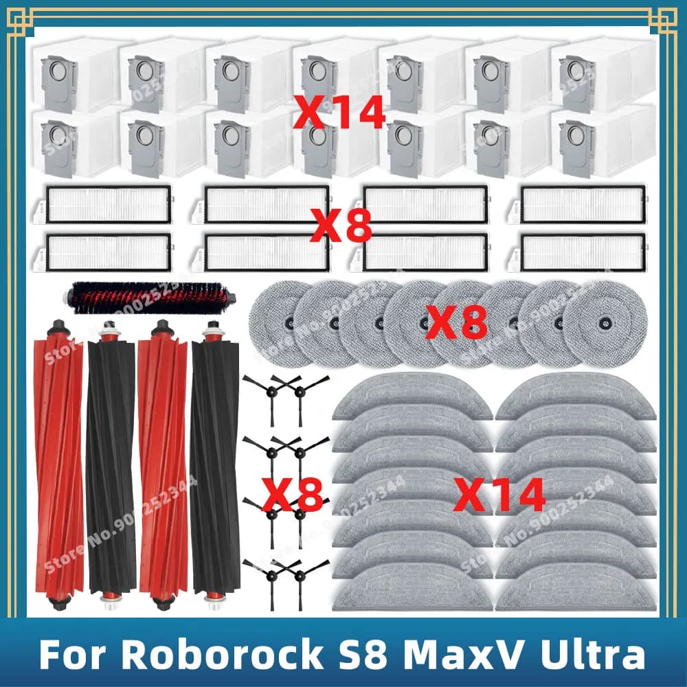 Compatible pour Roborock S8 MaxV Ultra, S8 Max Ultra pièces de rechange accessoires brosse latérale 