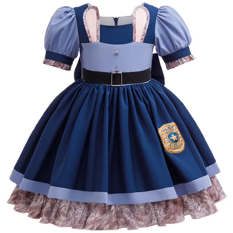 Costume de lapin mignon et courageux de la film Zootopia 2 de Disney pour bébé fille, jeu de rôle Ju