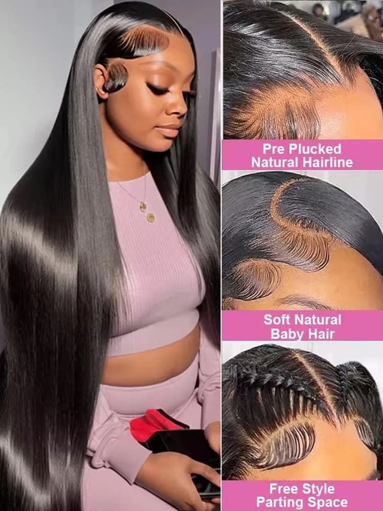 Perruques Lace Front HD Transparentes Pré-Pluckées 13x4 13x6 en Cheveux Humains Brésiliens 100% Natu