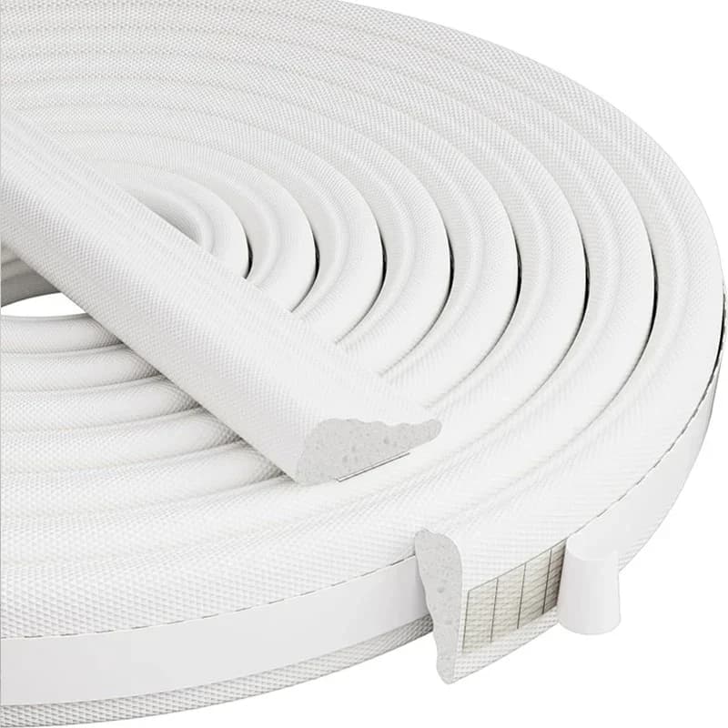 Joints de porte et de fenêtre de revêtement blanc de 5M, bande d'étanchéité à cale pour dénuder les 