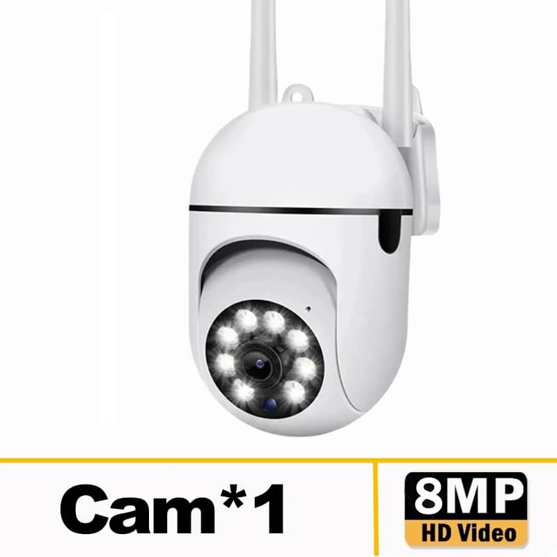 Caméra de surveillance Wifi 8MP HD, caméra de sécurité sans fil PTZ, suivi humain par IA, audio bidi