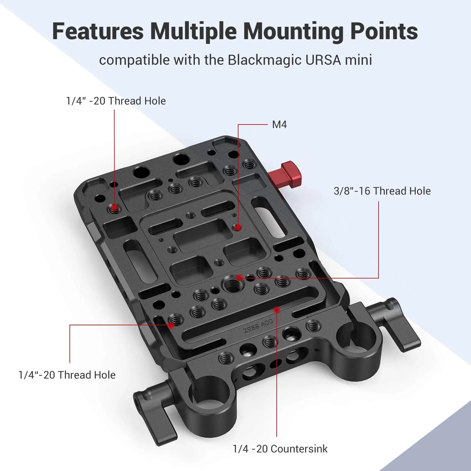 SmallRig – plaque de batterie à montage en V, plaque de batterie à montage en V avec double pince à 